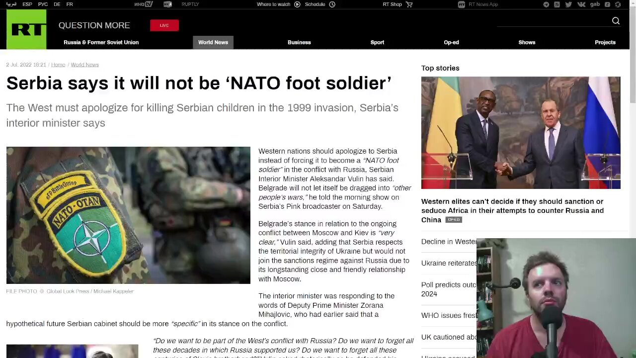 Serbia will not be NATO's foot soldier