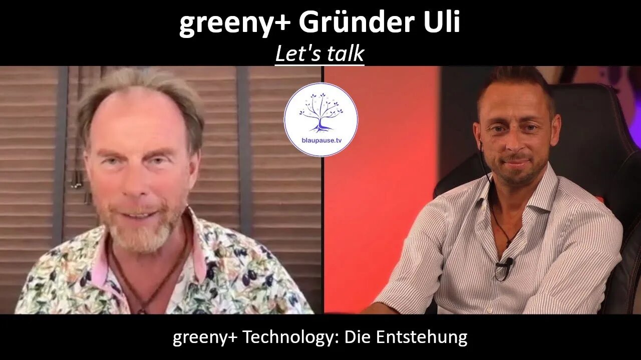 greeny+ Technology: Gründer Uli bei blaupause.tv