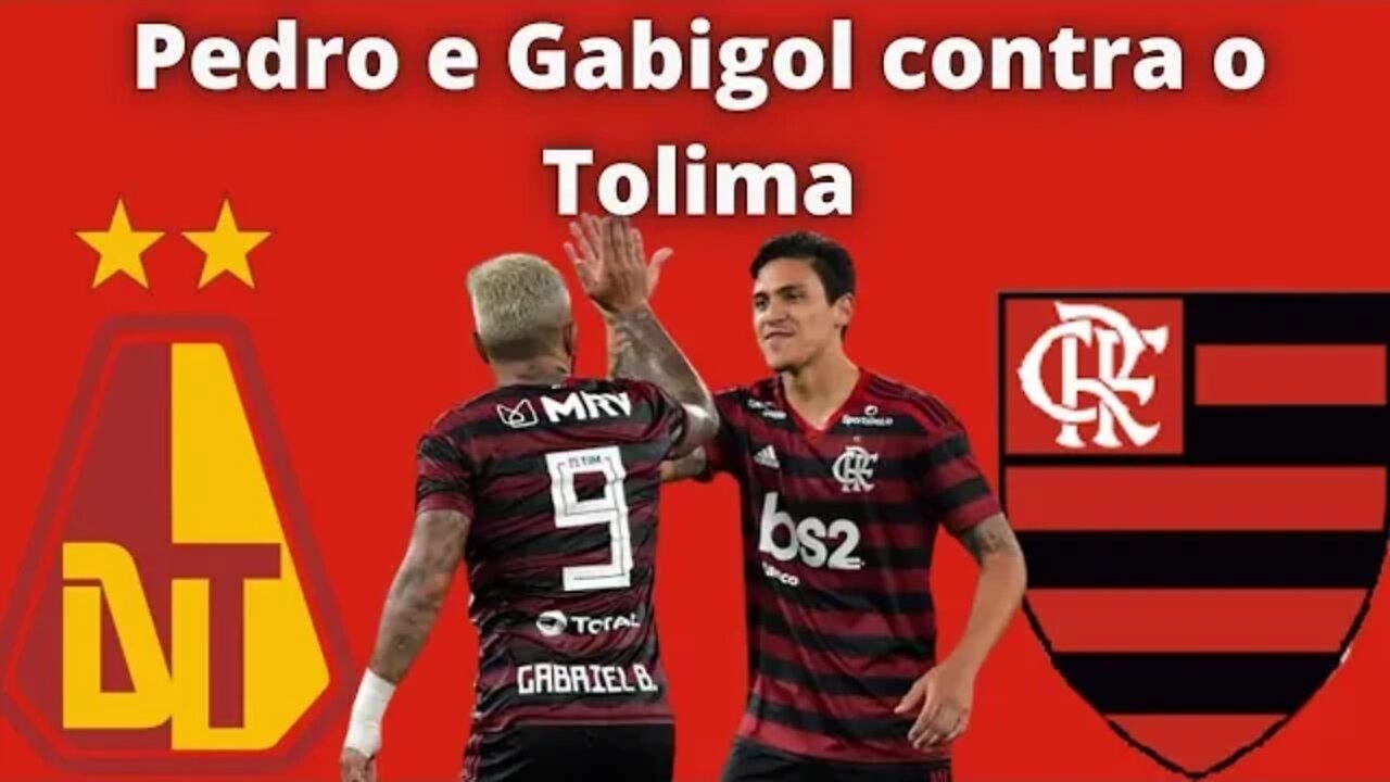 Pedro e Gabigol farão a dupla de ataque contra o Tolima