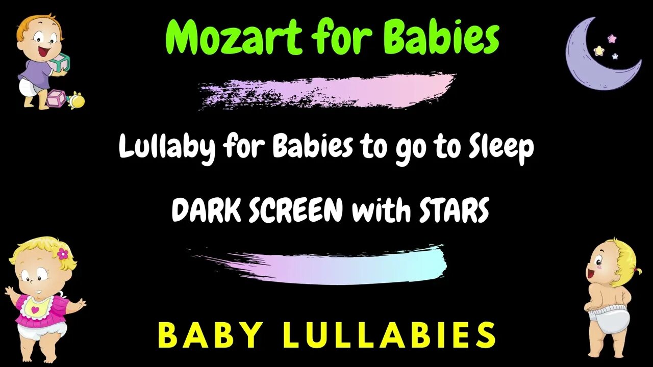🩴🌈 12 HOURS 🌸 Dark Screen Lullaby for Baby🍼Lullabies for Babies Black Screen