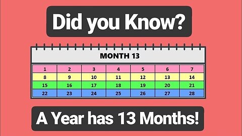 SHOULD WE HAVE 13MONTHS?