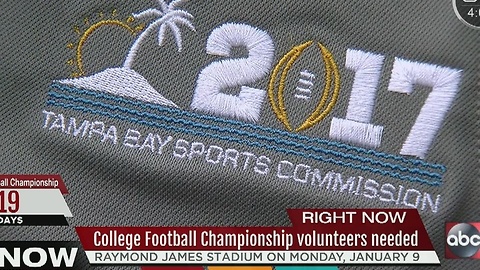 College Football Championship volunteers needed