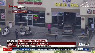 Car crashes into nail salon