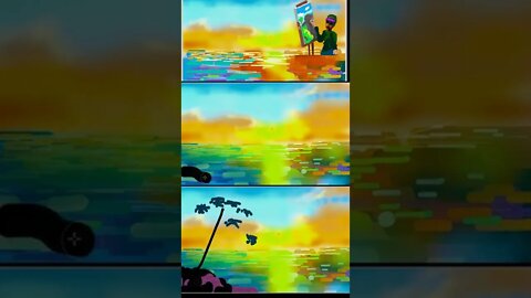 Santana Sunset #Shorts 789 by Gene Petty