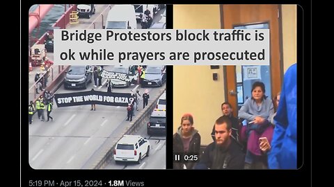 Prayers at abortion clinic jailed but protesters block airport highway for 5 hours is ok