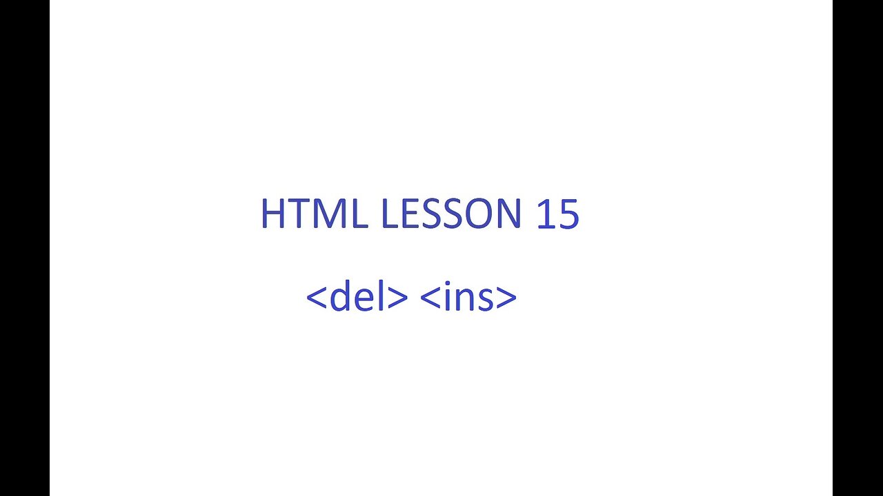 HTML Lesson 15