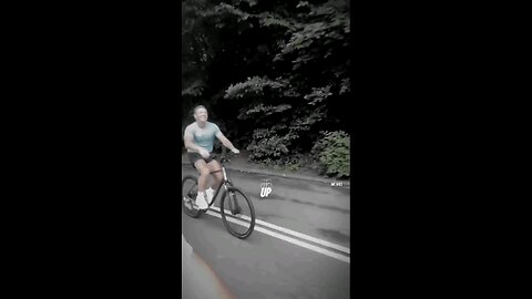 a fan encounters mcgregor while cycling