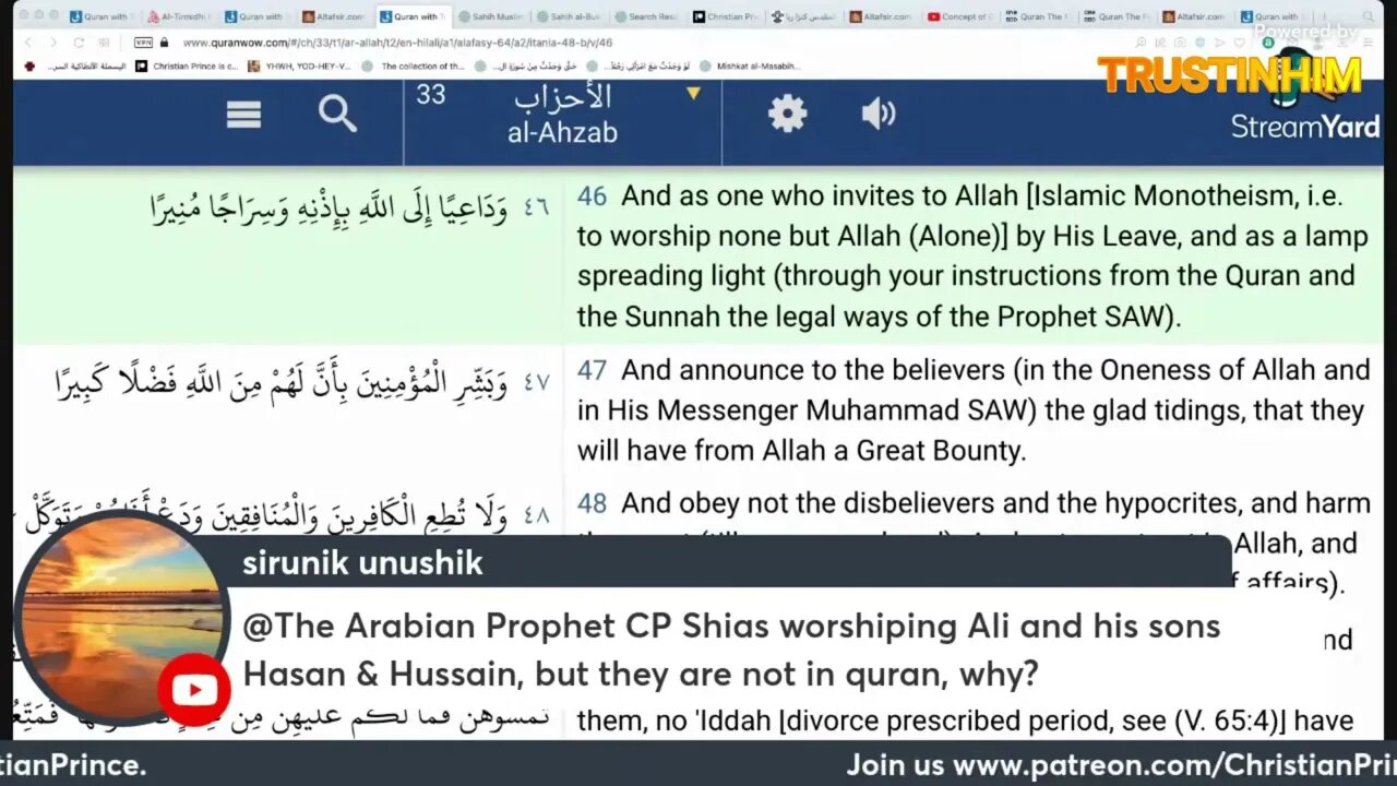 shia worshing ali and sons but it is not mention in quran - christian prince explains