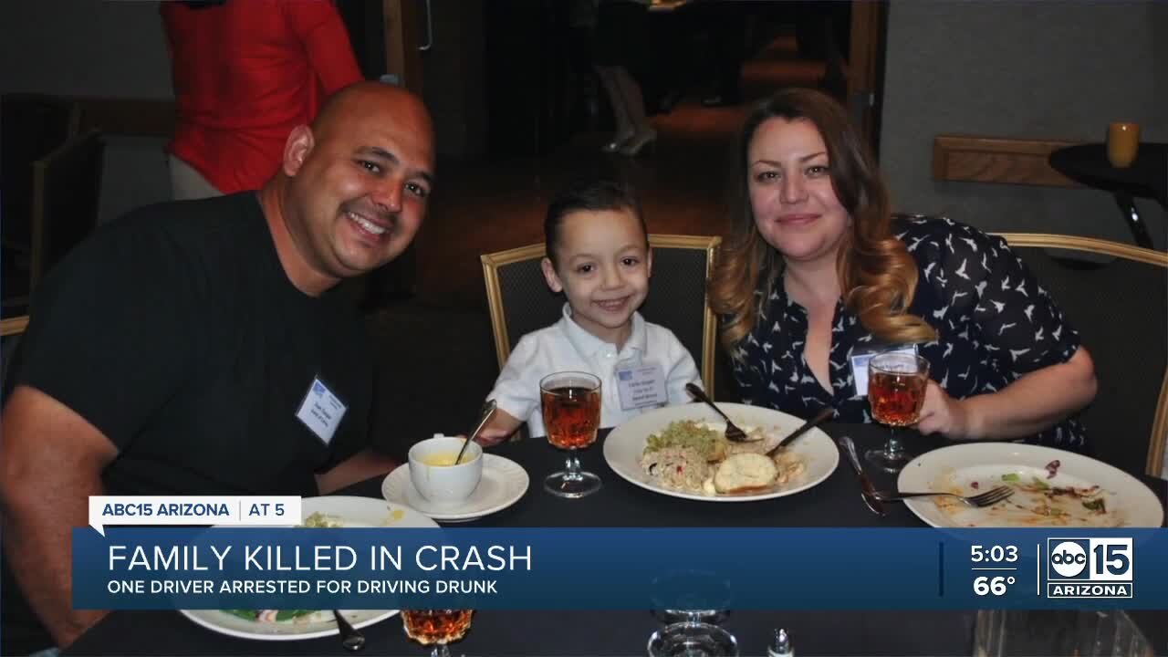 Family killed in crash