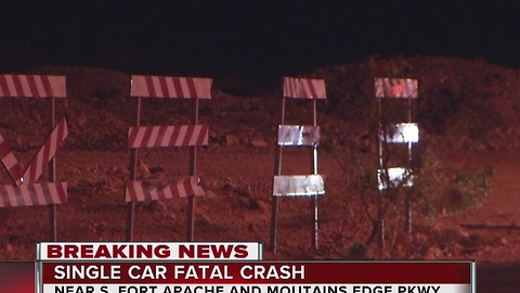 One dead in crash near Fort Apache, Mountains Edge Parkway