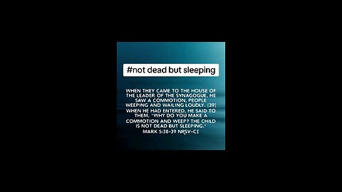 not dead but sleeping #biblebuild #bibleverse #biblia #bibleverseoftheday♥️💚💙💜🧡💛