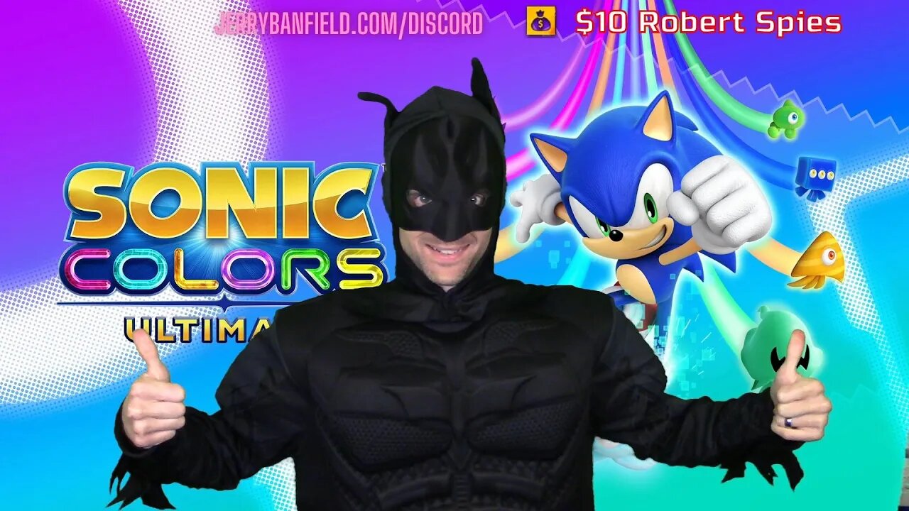 Batman plays Sonic Colors Ultimate for the first time on PlayStation 5