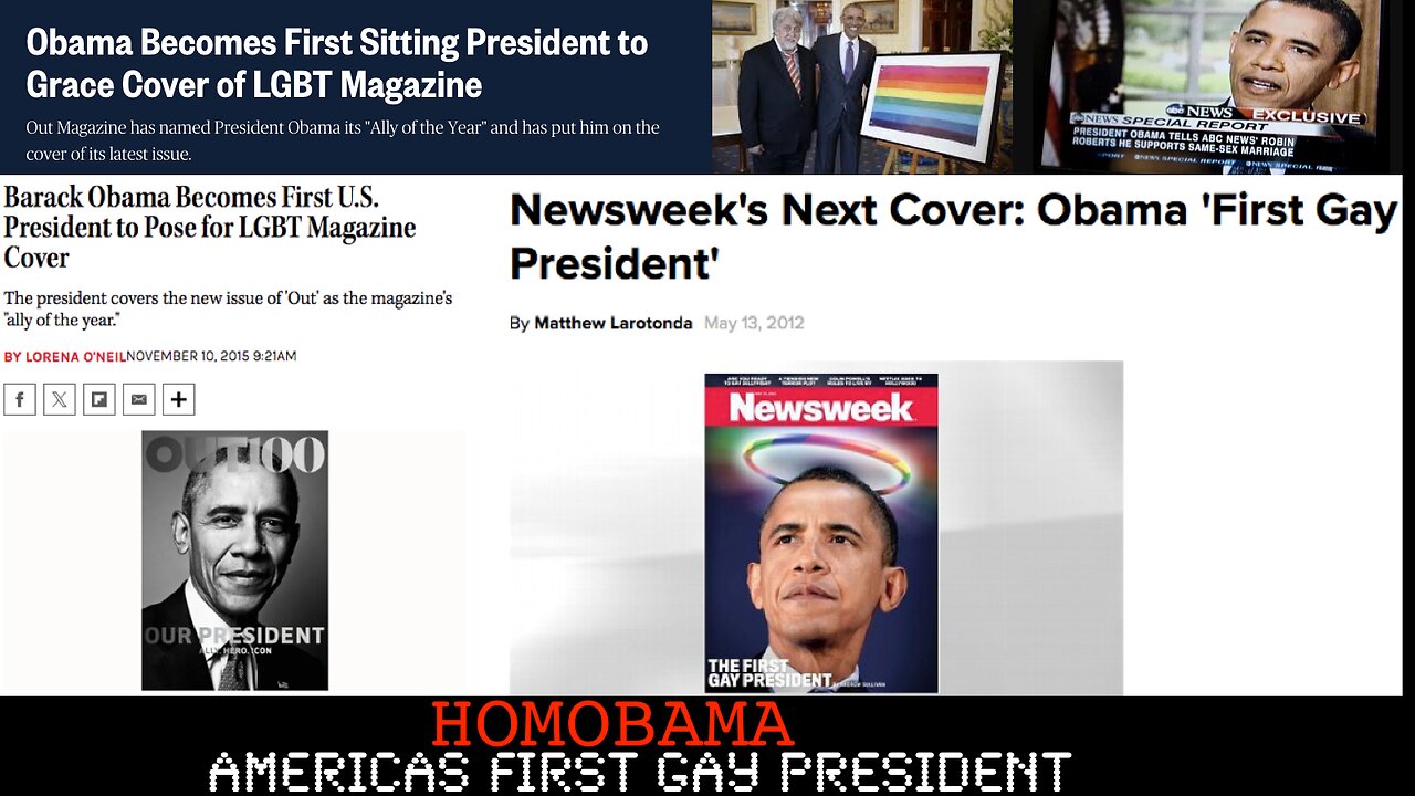 HOMOBAMA : AMERICAS FIRST LBGTQ PRESIDENT | BARACK OBAMAS SUS MOMENTS