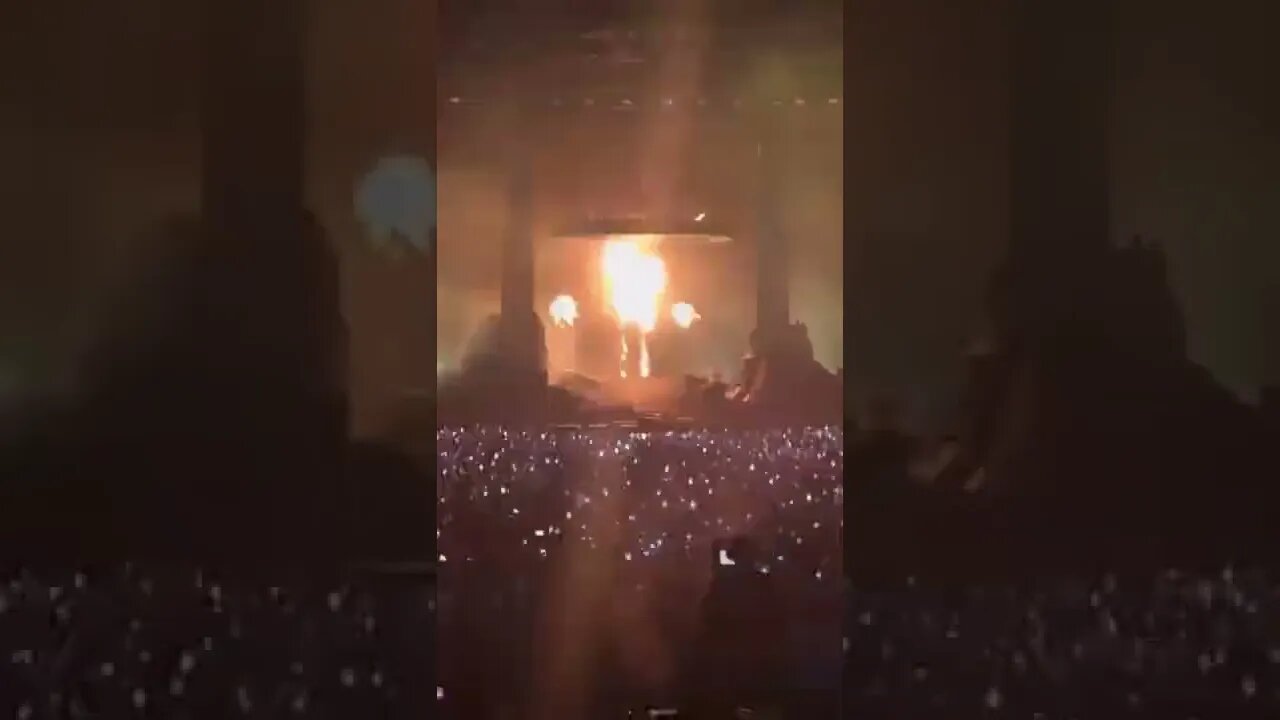 Travis Scott performing in London