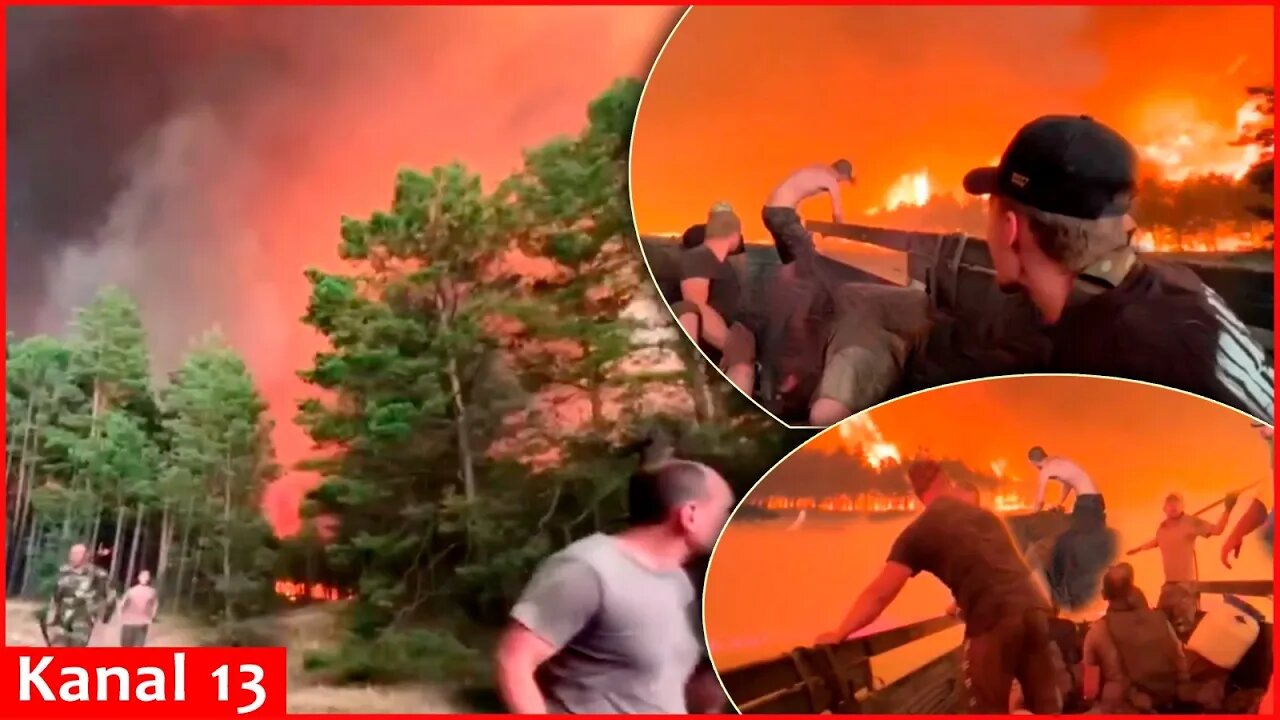 "Run, run, it's on fire" - Russian soldiers try to escape as their position in Kherson is in flames