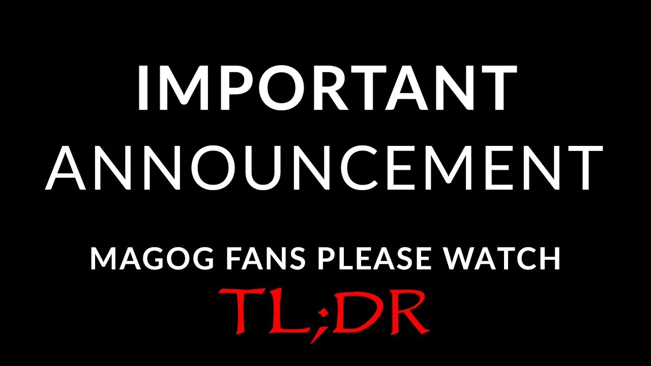 TLDR IMPORTANT ANNOUNCEMENTS