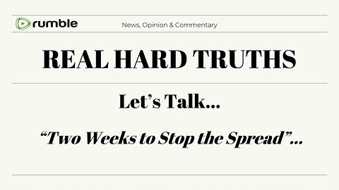 Let's Talk - "Two Weeks to Stop the Spread..." - 10/22/24