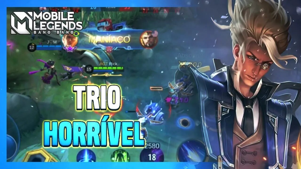 NUNCA VI UM TRIO TÃO PESADO QUANTO ESSE, INACREDETÁVEL | NATAN GAMEPLAY | Mobile Legends