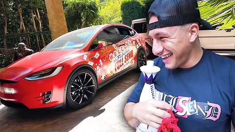 Surprising myself with a Tesla Model X.. (Fastest in the WORLD) - Deleted Stevewilldoit Video 