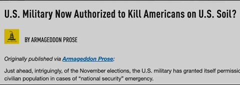 🚨 Ron Paul Warns that the US Military has now been Authorized to Kill Americans on US Soil