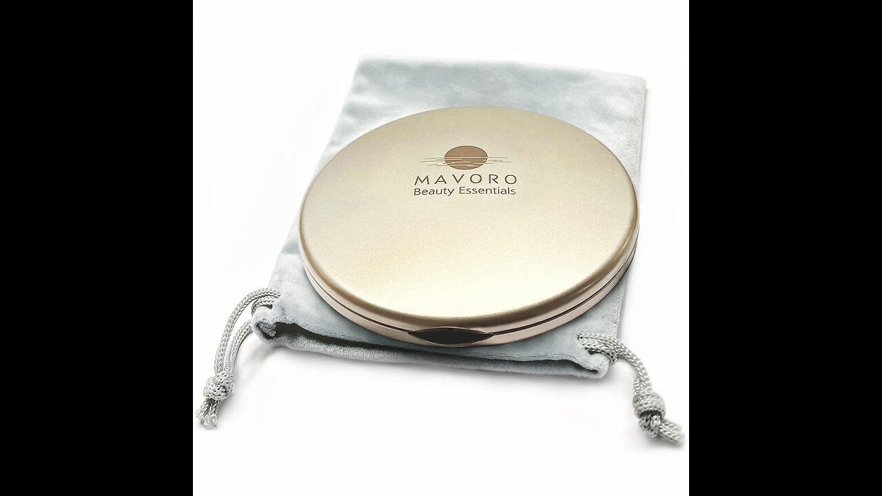 Magnifying Compact Mirror for Purses, 1x/10x Magnification – Double Sided Travel Makeup Mirror,...