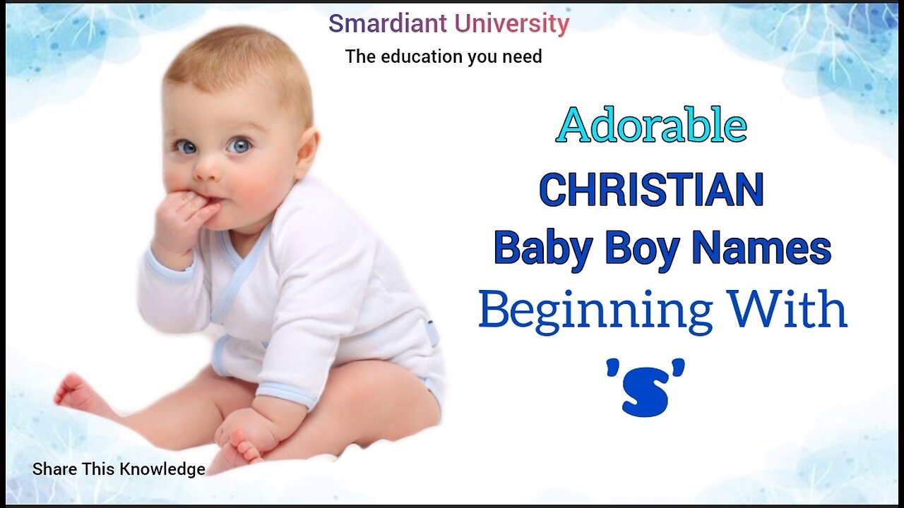 Memorable Christian baby boy names start with 'S'. #babyboynames #Christianbabynames