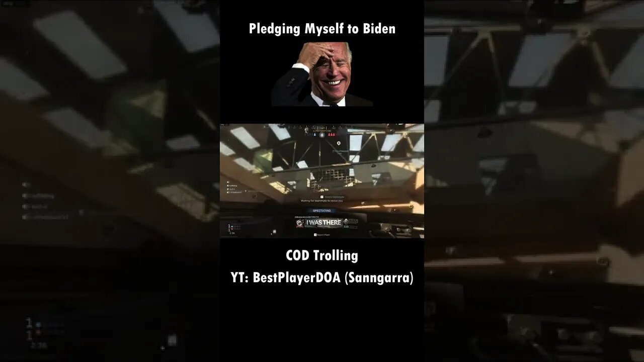 Pledging Myself To Biden! 🙌🤣COD:MW Trolling | #shorts