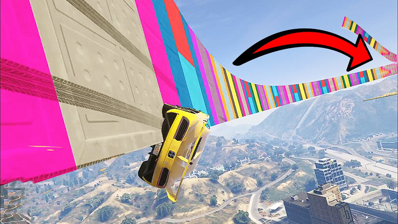 IMPOSSIBLE GTA WALLRIDE RACE - GTA 5 FUNNY MOMENTS