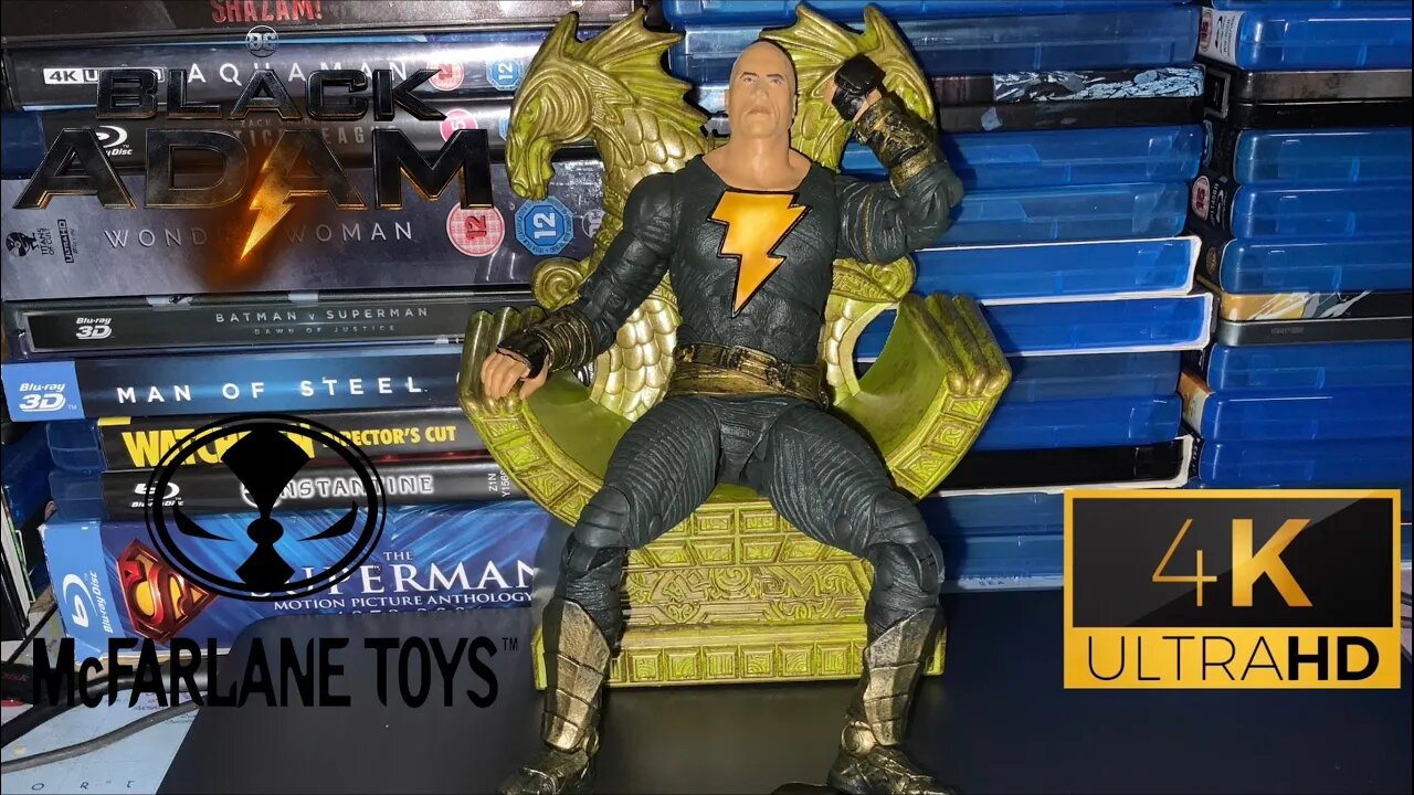 DC Multiverse Black Adam With Throne Action Figure Unboxing and Review