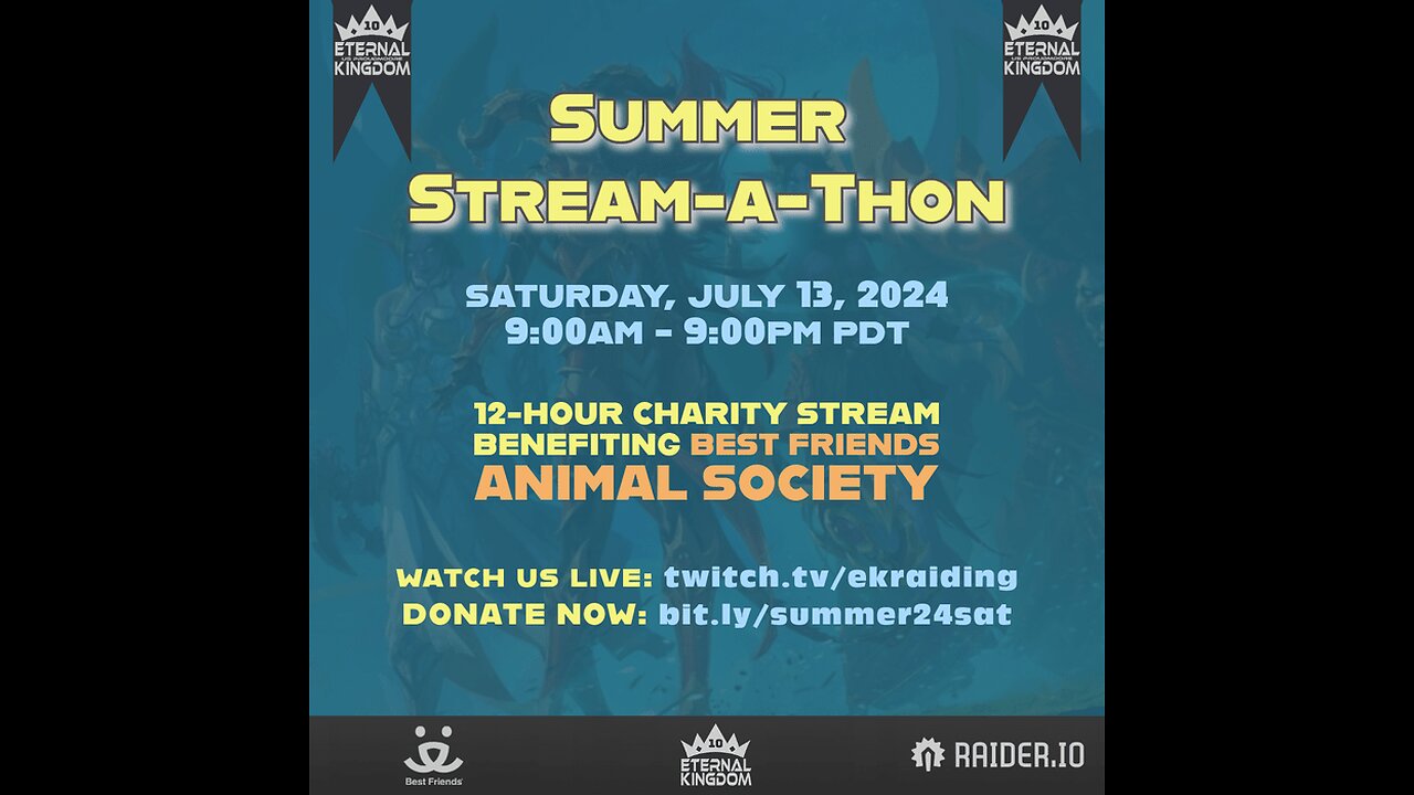 12 hour charity stream! WoW Keys for hours!