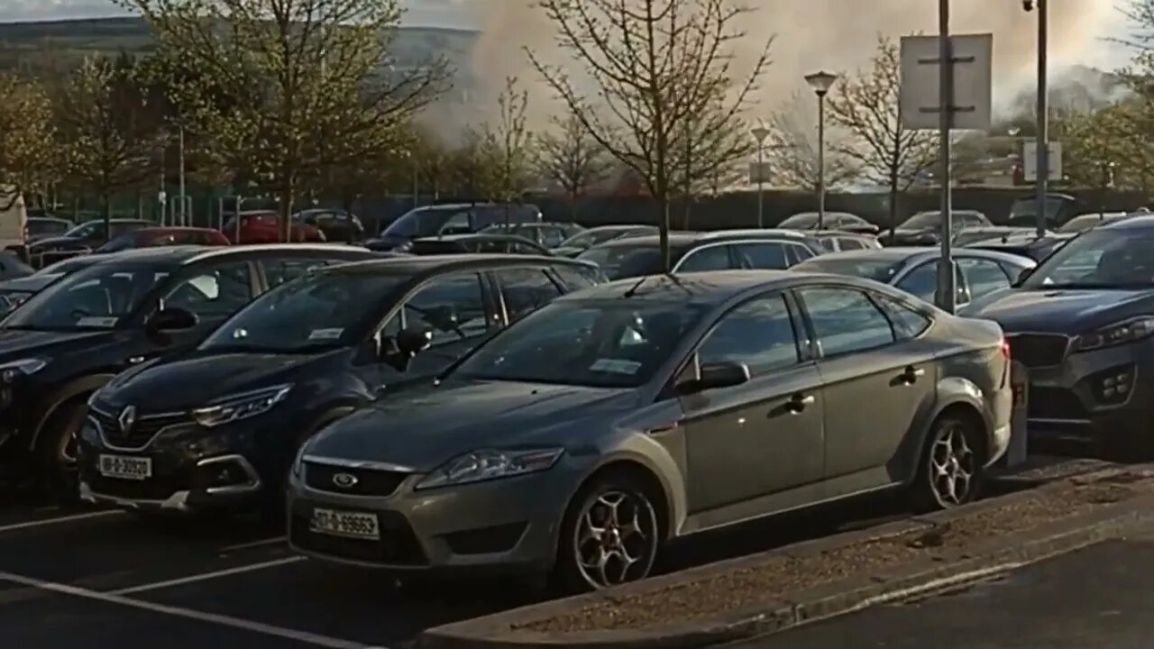 Fire at woodies in Tallaght