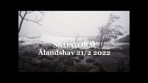 Snöstorm Ålandshav 21/2 2022