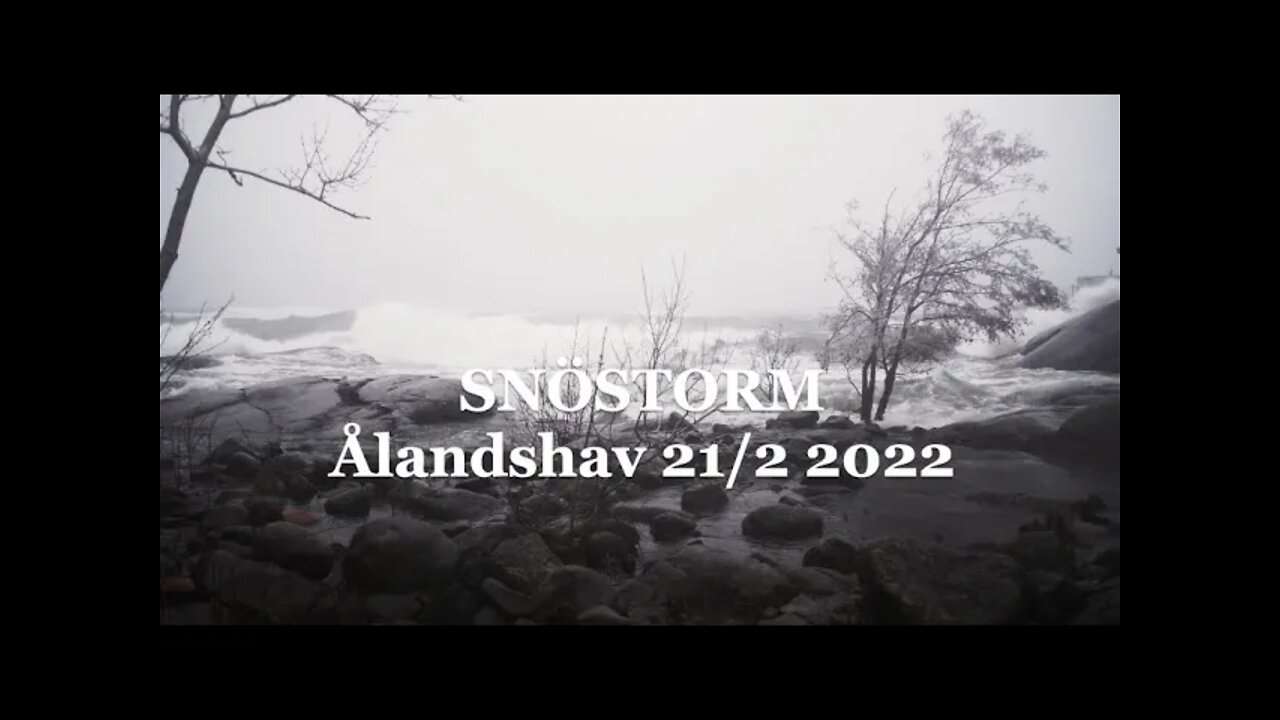 Snöstorm Ålandshav 21/2 2022