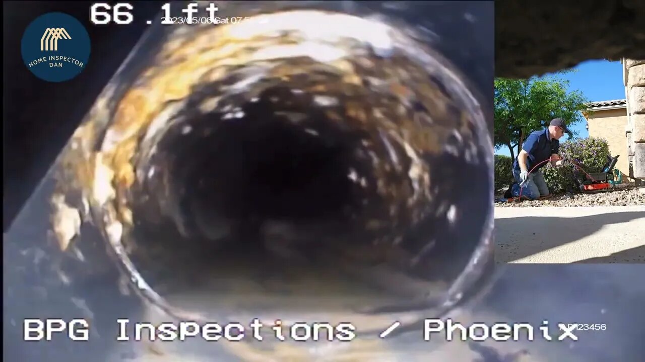 Typical ABS drain line sewer camera inspection in Gilbert, Arizona