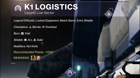 Destiny 2 Legend Lost Sector: The Moon - K1 Logistics 1-7-22