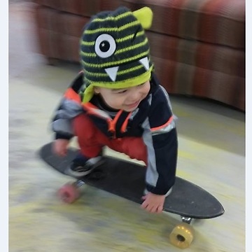 toddler play skateboard like a pro