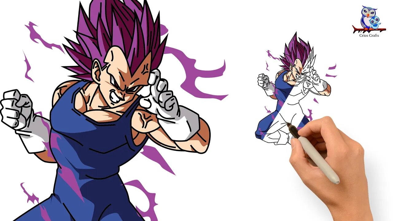 How to Draw Ultra Ego Vegeta - Dragon Ball Z