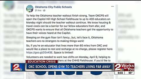 OKC high school opens gym up to teachers