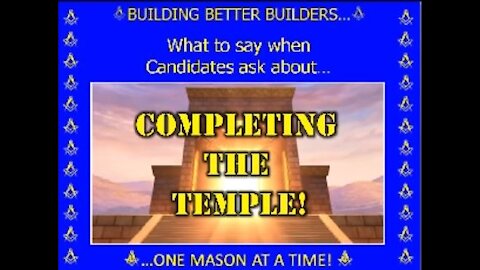 Completing The Temple - The Fellow Craft Dream