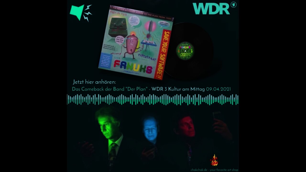 Der Plan bei WDR 3 Kultur zum neuen Fanuks Album "Save your Software"