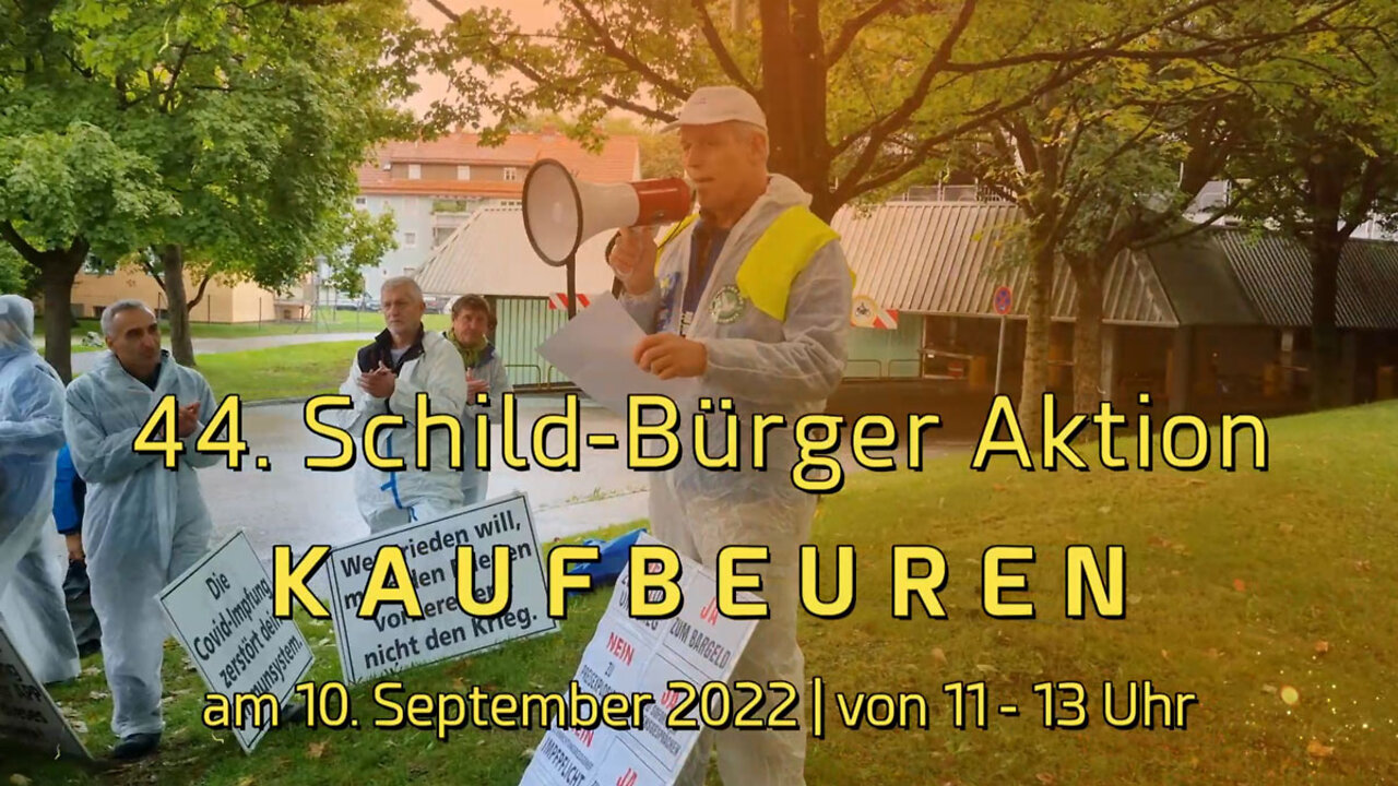 Schild-Bürger Aktion in Kaufbeuren am 10. September 2022