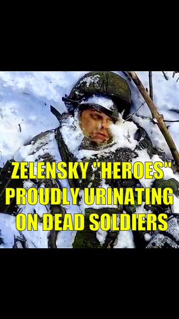 Ukrainian Soldiers Urinate On Dead Russian Soldiers And Post It To The World To Support Them!