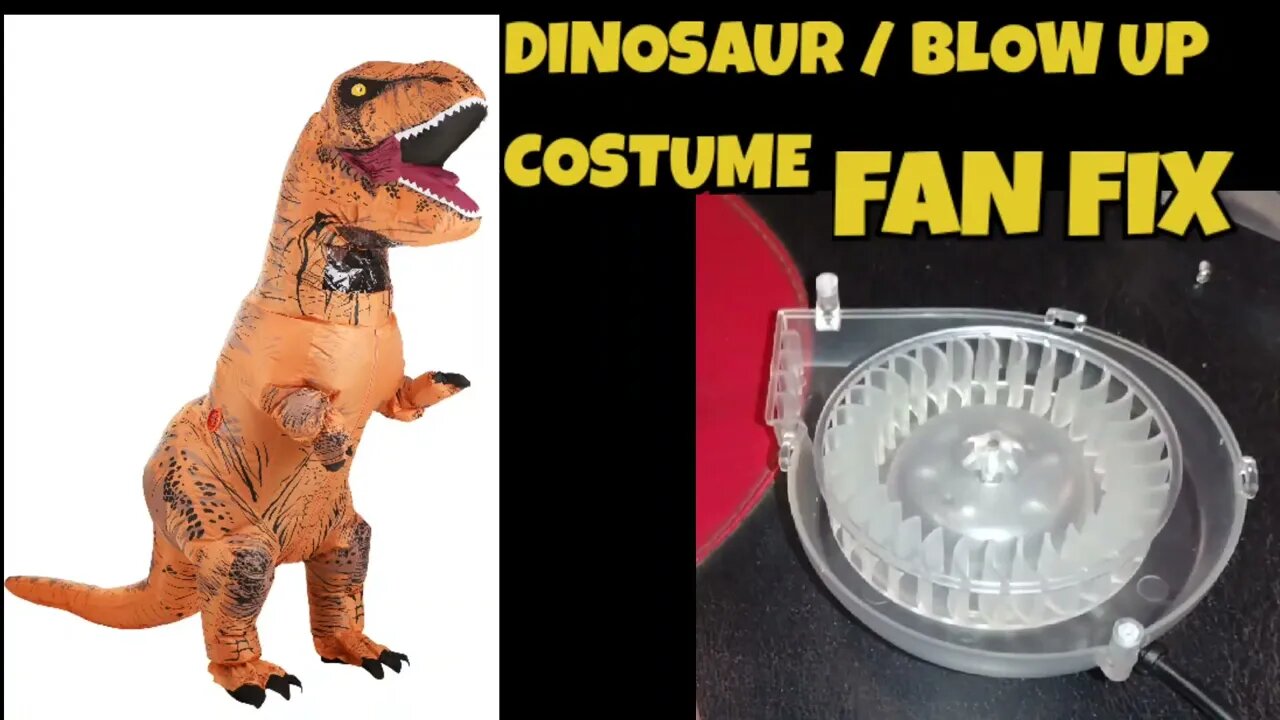 DINOSAUR COSTUME / BLOW UP COSTUME FAN FIX