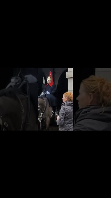 She scared thr horse #horseguardsparade