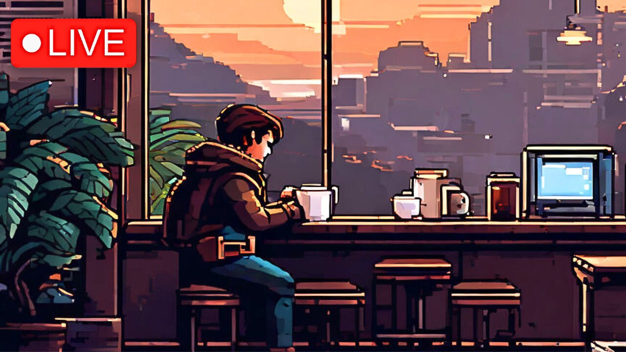 24/7 Lofi ~ relaxing Cafe vibes🎵 / s l e e p / s t u d y/ r e l a x