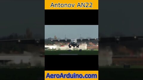 Colossal Ukrainian AN22 Aircraft #Landing #Aviation #Flying #AeroArduino