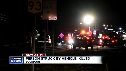 One person dead after being hit by vehicle in Lockport