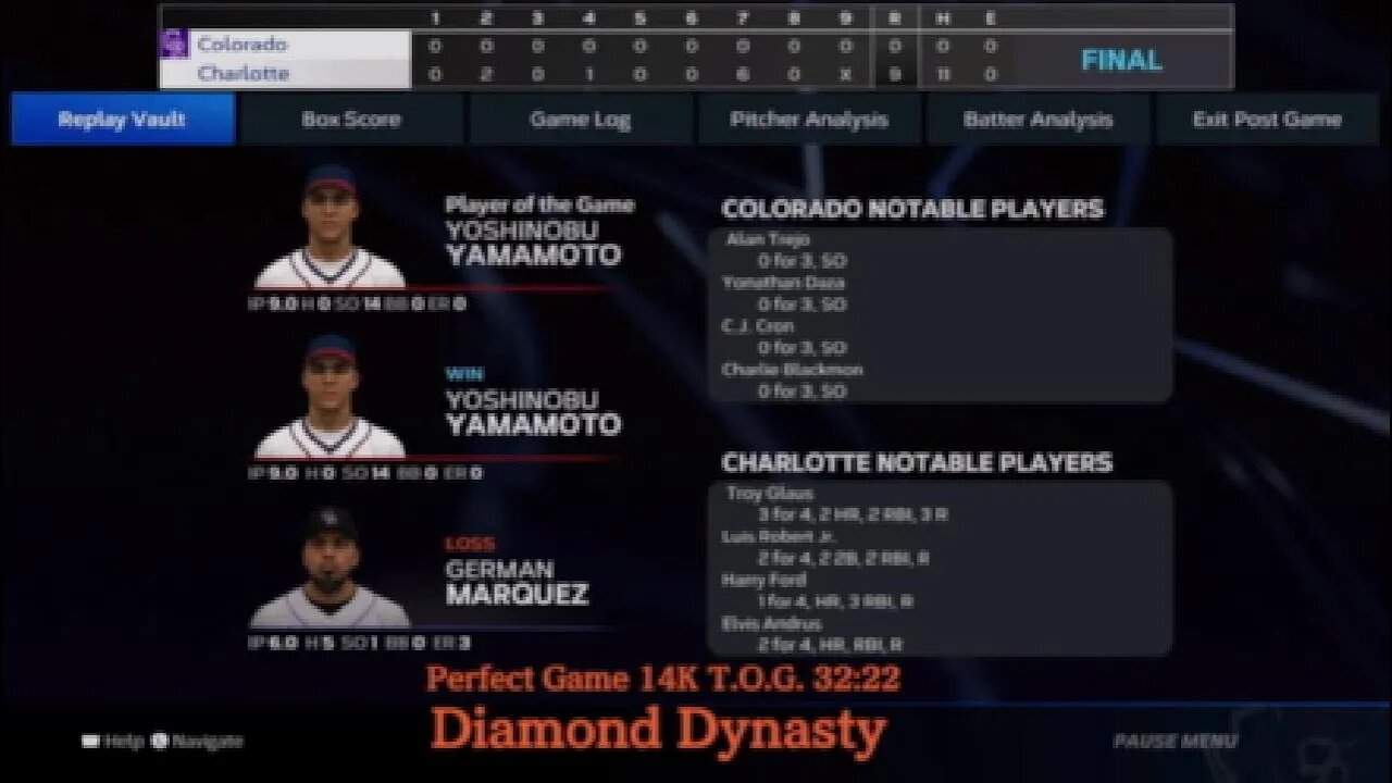 Perfect Game 14K - Diamond Dynasty '23