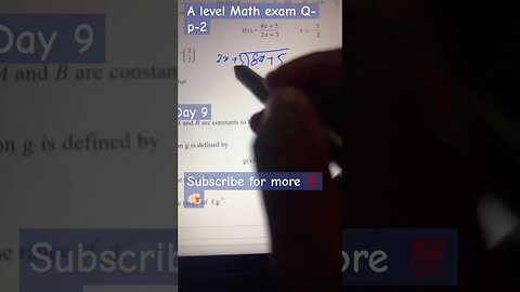 A level Math Exam Q reducing the rational function to get the Constants #youtubeshorts #mathtrick