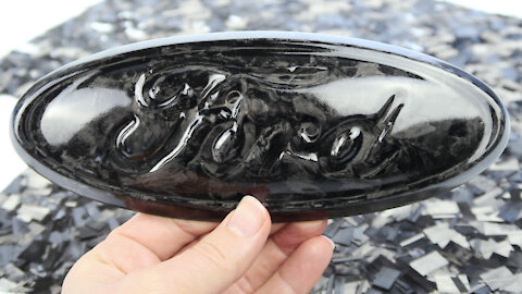 Ford Emblem Casting in Forged Carbon Fiber